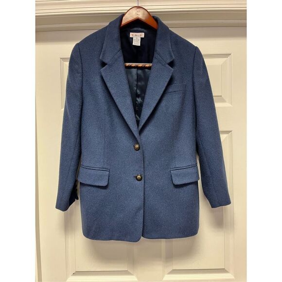 Talbots Navy Camel Hair Blazer Jacket sz 10 EUC - Picture 1 of 8